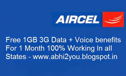 Aircel Free  GB G Data abhiyou