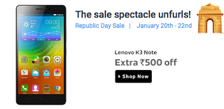 Flipkart lenovo k note  off loot offer