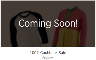 Paytm  percent cashback on apparels