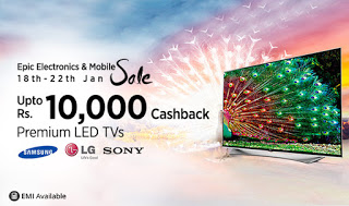 Paytm epic sale upto  cashback on led tvs