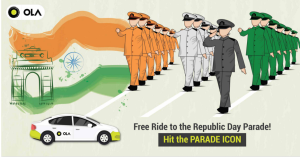 olacabs republic day offer free ride to parade ground delhi free