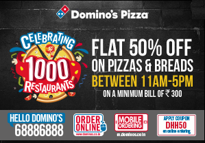 Domino happy hours flat off on orders