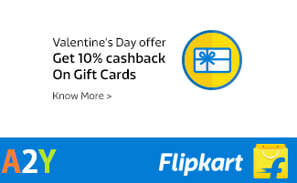 flipkart valentines day offer  cashback on gift cards