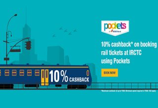 icici pockets  percent cashback at irctc offer