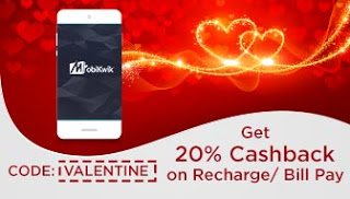 mobikwik flat  cashback on recharge bill payment