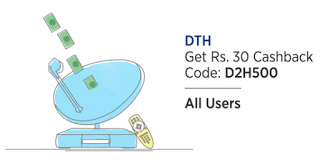 paytm rs cashback on dth recharges dh offer