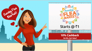 sunday flea sale valentines special flat  cashback on all orders