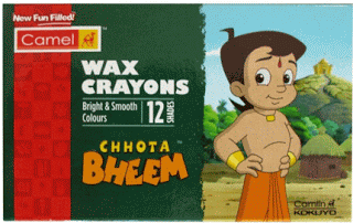 Camlin Chhota bheem wax cryons  shades at rs only