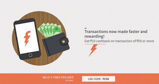 Freecharge rs cashback upto  times FCX loot