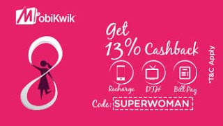 Mobikwik SUPERWOMEN loot  cashback offer