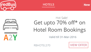 Redbus hotels bookings loot offer