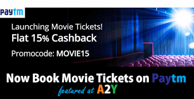 paytm movie tickets movies cashback offer