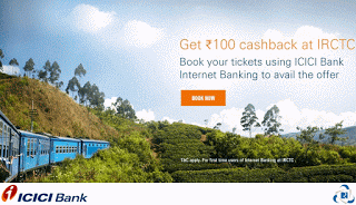 Get rs cashback on irctc train bookings