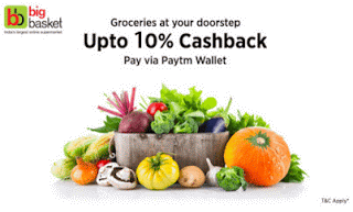 big basket paytm offer  cashback