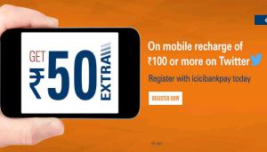 ICICI Register on icicibankpay on Rs