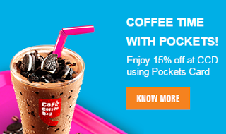 ICICI pockets cafe coffee day offer