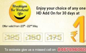 Videocon dh hd channels addon at just re only