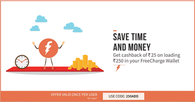 freecharge ADD loot offer free rs in wallet