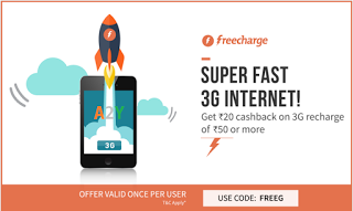 freecharge rs cashback on g recharges FREEG all users