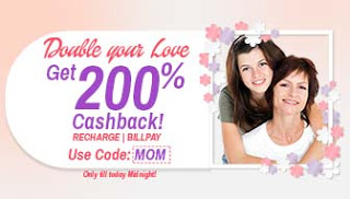 mobikwik  cashback on recharges mothers day special MOM