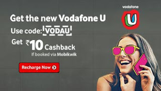 mobikwik vodafone u flat rs cashback