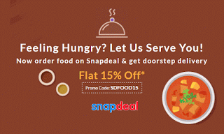 snapdeal  discount on food orders via snapdeal app