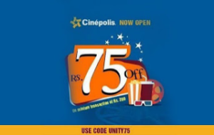 cinepolis Rs off on movie tickets worth Rs or more loot