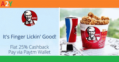 kfc  cashback via patytm outlets