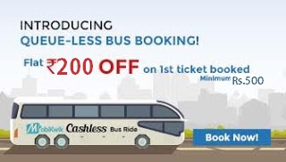 mobikwik bus tickets  cashback offer