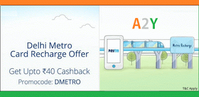 paytm  cashack on delhi metro recharges