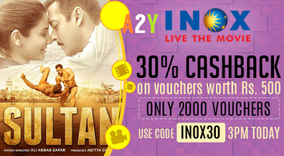 crownit sultan movie  cashback inox gift voucher