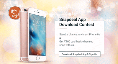 snapdeal app rs cashback loot offer