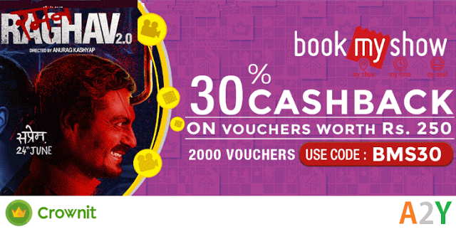 crownit bookmyshow gift voucher loot