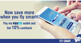 go airlines loot offer  cashback via paytm