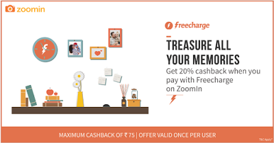 zoomin pay via freecharge  cashback