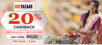 big bazaar loot  cashback free