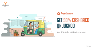 freecharge jugnoo  cashback offer