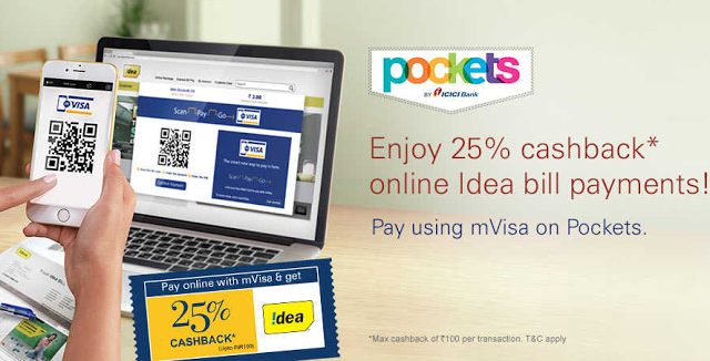 icici pockets  cashback offer deal