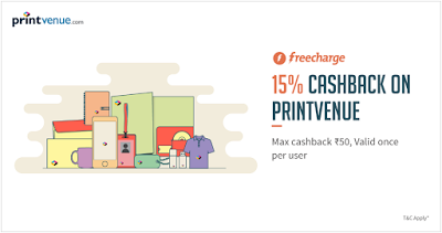 printvenue freecharge  cashback loot offer deal