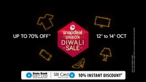 snapdeal unbox diwali sale from th oct to th oct  discount with SBI Cards