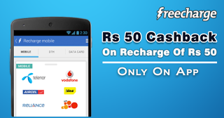 Peopleskart Loot Get  cashback on recharge of Rs  at Freecharge loot