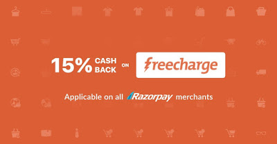 freecharge  cashback offer at razorpay