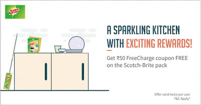 freecharge loot offer  cashback code scotch brite