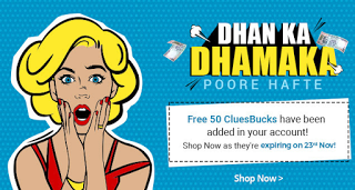shopclues free rs cluebucks