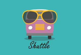 Shuttle app logo with name abhiyou