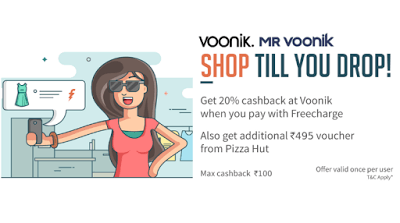 freecharge voonik  cashback offer