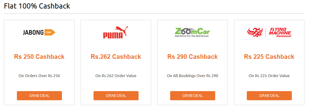 Get Flat 100% Cashback Deals from Cashkaro - [Redeem to Bank]