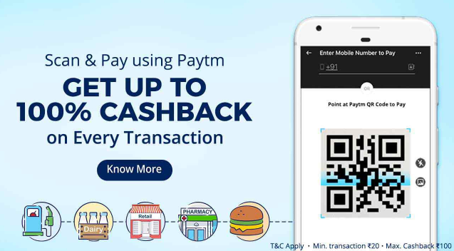 Paytm New Cashback Offer