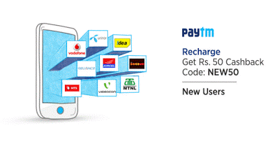 Paytm Free Rs 50 Recharge