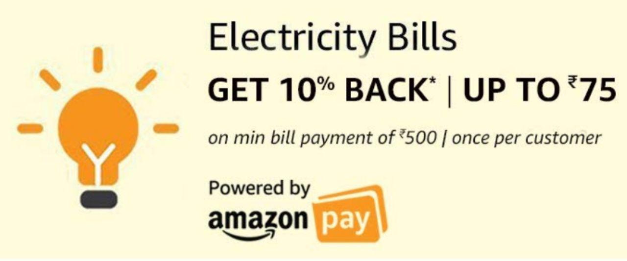 Amazon- Flat 10% Cashback on Electricity Bill